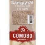 Вареники с картофелем и грибами полуфабрикат замороженный Сомовомясопродукт 500 г 1175LED, коробка, купить оптом с доставкой по москве и московской области, недорого, низкая цена