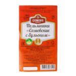 Пельмени с мясом птицы и говядиной "Сомовские с бульоном" полуфабрикат замороженный Сомовомясопродукт 3 кг 5404LED, коробка, купить оптом с доставкой по москве и московской области, недорого, низкая цена
