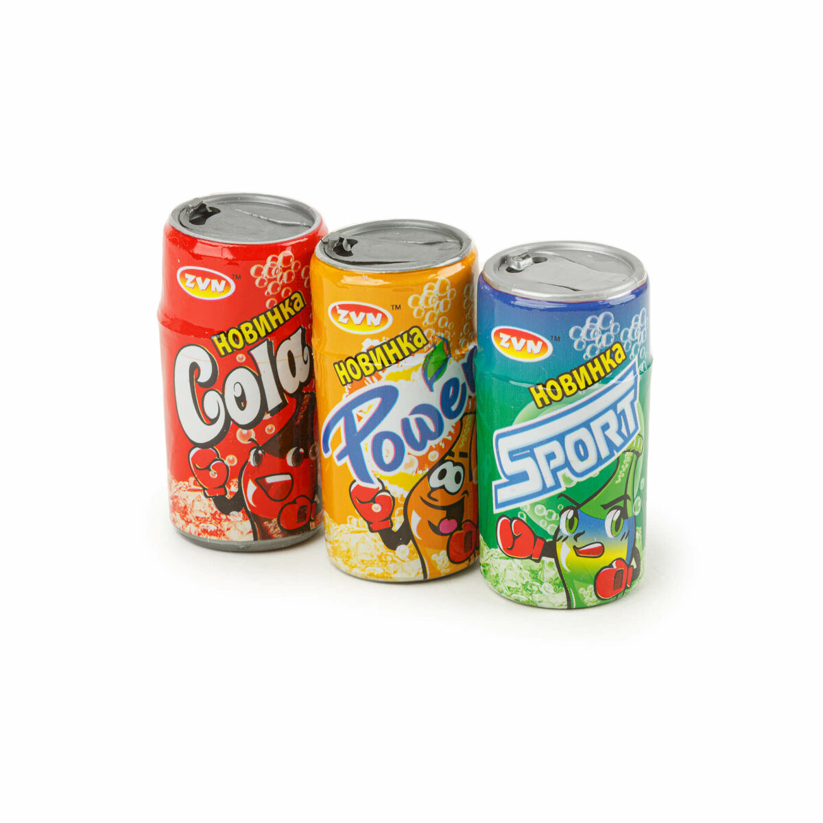 Конфеты-драже Power, Sport, Cola со вкусами апельсина, лимона, колы ZVN 192 г (8 г * 24 шт) 6783LED, общий вид, купить оптом с доставкой по москве и московской области, недорого, низкая цена