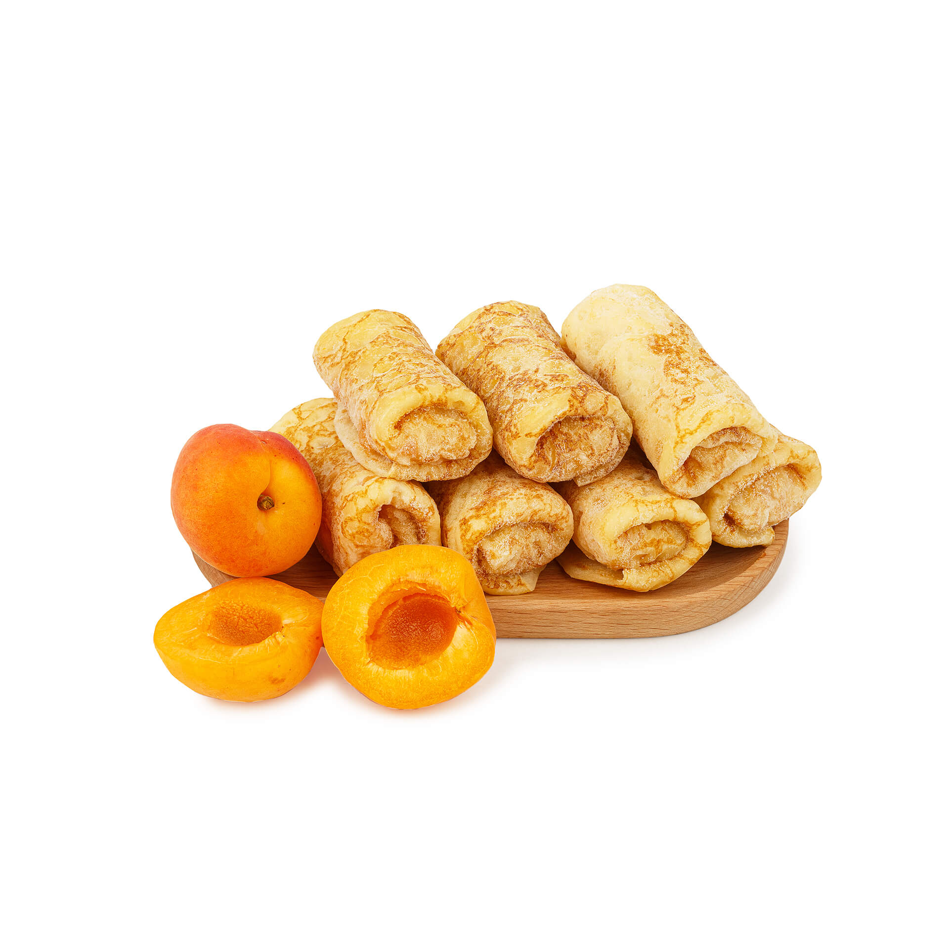 Блины с абрикосом "Домашние" полуфабрикат замороженный Алидан 3 кг 8452LED, общий вид, купить оптом с доставкой по москве и московской области, недорого, низкая цена