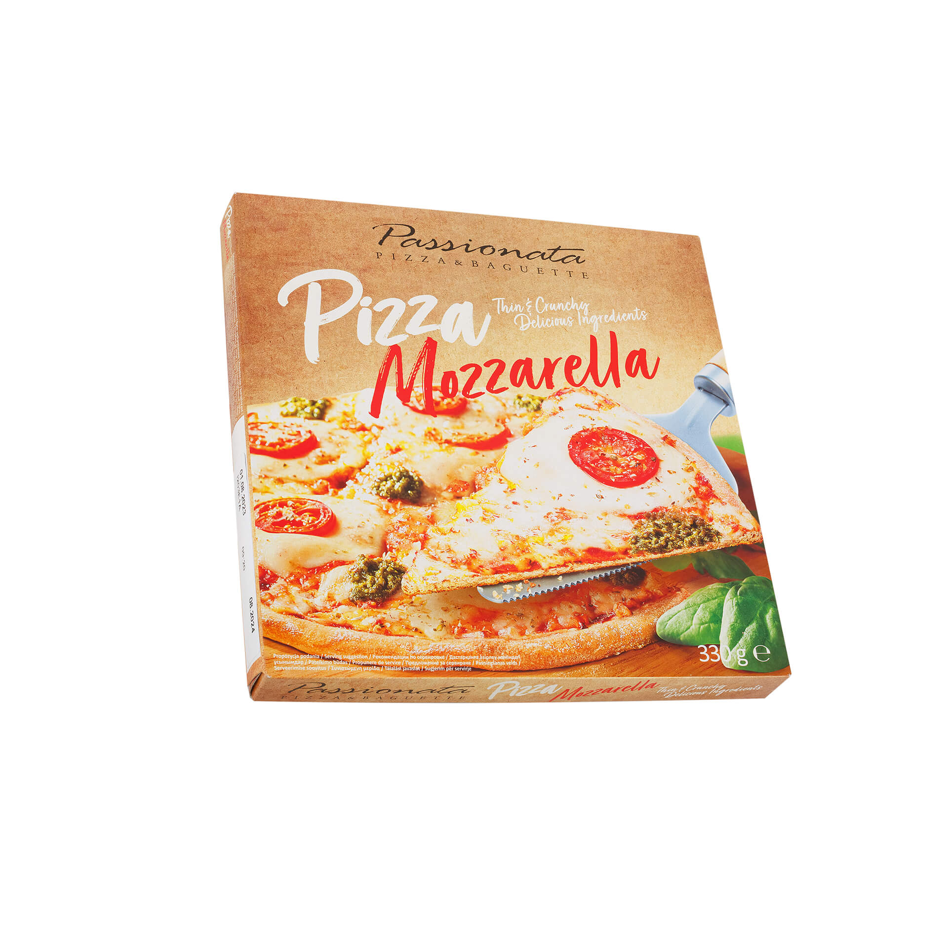 Пицца "Моцарелла" замороженный полуфабрикат Passionata 330 г 8543LED, общий вид, купить оптом с доставкой по москве и московской области, недорого, низкая цена