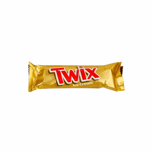 Мороженое молочное с печеньем и карамелью в глазури Твикс батончик Twix 34,2 г 9384LED, общий вид, купить оптом с доставкой по москве и московской области, недорого, низкая цена